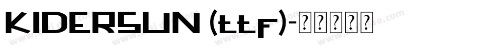 KIDERSUN (ttf)字体转换
